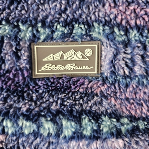 Eddie Bauer Hoodie Kid’s Large (14/16) Purple Blue Multicolor color block - Picture 7 of 12